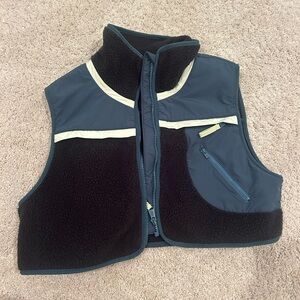 FP movement navy and green cropped vest